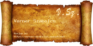 Verner Szabolcs névjegykártya