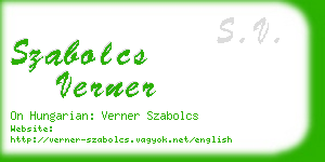 szabolcs verner business card